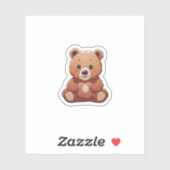 niedlicher Bär Aufkleber (Blatt)