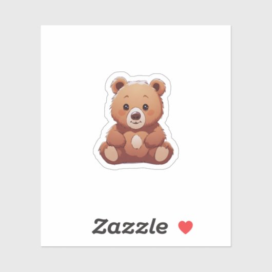 niedlicher Bär Aufkleber (Blatt)