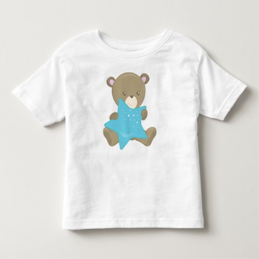 Niedlicher Bär, Babybär, kleiner Bär, Bär mit Ster Kleinkind T-shirt (Vorderseite)