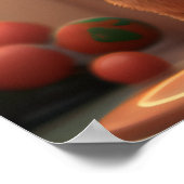 Niedlicher Bär Basketball Personalisiert Poster (Ecke)