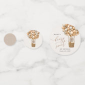 Niedlicher Bär, Beige Balloons, erster Geburtstag Konfetti (Vorderseiten)