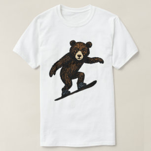 Niedlicher Bär beim Snowboarden T-Shirt
