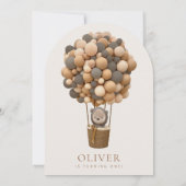 Niedlicher Bär, Braunbäume, erster Geburtstag Einladung (Rückseite)