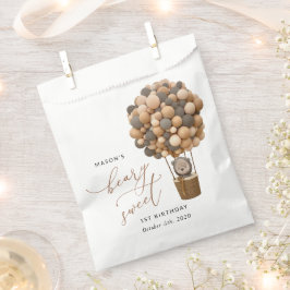 Niedlicher Bär, Braunbäume, erster Geburtstag Geschenktütchen