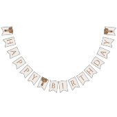 Niedlicher Bär, Braunbäume, erster Geburtstag Wimpelkette (Alle)