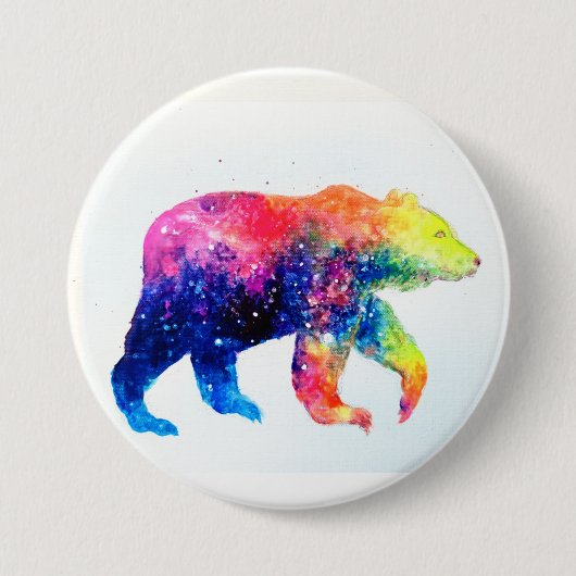 Niedlicher Bär Button (Vorderseite)
