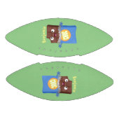 Niedlicher Bar-Cartoon-Charakter mit Schokoladenko Football (Paneele)