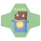 Niedlicher Bar-Cartoon-Charakter mit Schokoladenko Fußball (Flach)