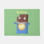 Niedlicher Bar-Cartoon-Charakter mit Schokoladenko Fußmatte (Vorderseite)