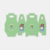 Niedlicher Bar-Cartoon-Charakter mit Schokoladenko Geschenkschachtel (Ungefaltet)