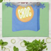 Niedlicher Bar-Cartoon-Charakter mit Schokoladenko Geschirrtuch (Gefaltet)