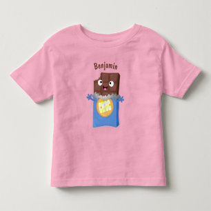 Niedlicher Bar-Cartoon-Charakter mit Schokoladenko Kleinkind T-shirt