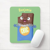 Niedlicher Bar-Cartoon-Charakter mit Schokoladenko Mousepad (Mit Mouse)