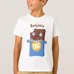 Niedlicher Bar-Cartoon-Charakter mit Schokoladenko T-Shirt