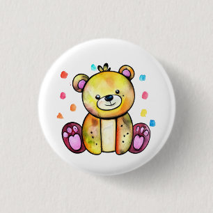 Niedlicher Bär Cool Teddy-positiv Button