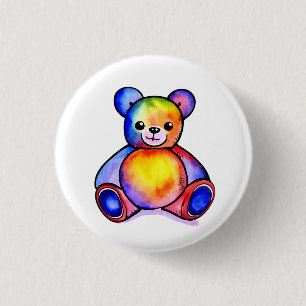 Niedlicher Bär Cool Teddy-positiv Button
