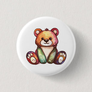Niedlicher Bär Cool Teddy-positiv Button