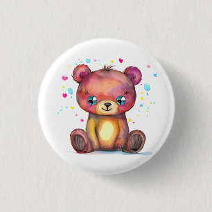 Niedlicher Bär Cool Teddy-positiv Button