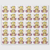 Niedlicher Bär Cool Teddy-positiv Geschenkpapier (Flach)