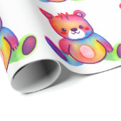 Niedlicher Bär Cool Teddy-positiv Geschenkpapier (Rolleneckpunkt)