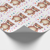 Niedlicher Bär Cool Teddy-positiv Geschenkpapier (Ecke)