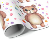 Niedlicher Bär Cool Teddy-positiv Geschenkpapier (Rolleneckpunkt)
