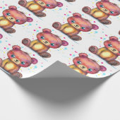 Niedlicher Bär Cool Teddy-positiv Geschenkpapier (Ecke)