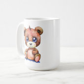 Niedlicher Bär Cool Teddy-positiv Kaffeetasse (Vorderseite Links)