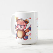 Niedlicher Bär Cool Teddy-positiv Kaffeetasse (Vorderseite Links)