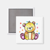 Niedlicher Bär Cool Teddy-positiv Magnet (Vorderseite/Rückseite)