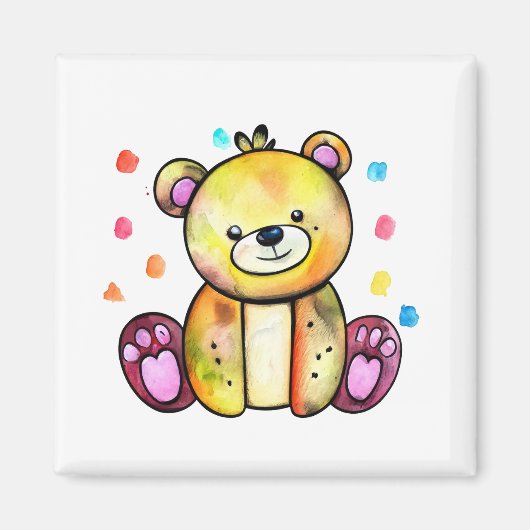 Niedlicher Bär Cool Teddy-positiv Magnet (Vorne)