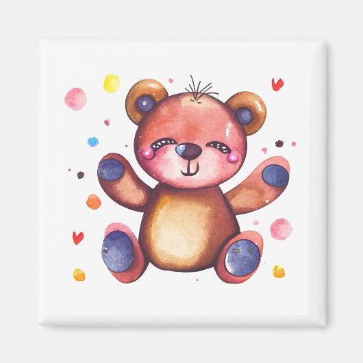Niedlicher Bär Cool Teddy-positiv Magnet (Vorne)