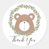 Niedlicher Bär Danke, Aufkleber (Vorderseite)