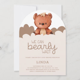 Niedlicher Bär, den wir frühzeitig abwarten können Einladung