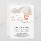 Niedlicher Bär, den wir frühzeitig abwarten können Einladung (Vorderseite)