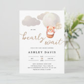 Niedlicher Bär, den wir frühzeitig abwarten können Einladung (Stehend Vorderseite)