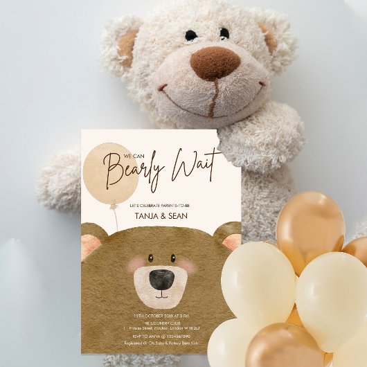 Niedlicher Bär, den wir frühzeitig abwarten können Einladung