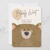 Niedlicher Bär, den wir frühzeitig abwarten können Einladung (Vorderseite)