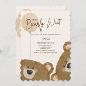 Niedlicher Bär, den wir frühzeitig abwarten können Einladung (Vorne/Hinten)