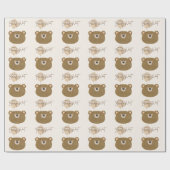 Niedlicher Bär, den wir frühzeitig abwarten können Geschenkpapier (Flach)