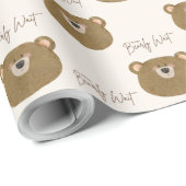 Niedlicher Bär, den wir frühzeitig abwarten können Geschenkpapier (Rolleneckpunkt)