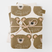 Niedlicher Bär, den wir frühzeitig abwarten können Geschenkpapier Set (Beispiel)