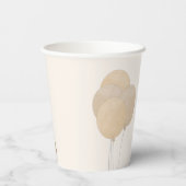 Niedlicher Bär, den wir frühzeitig abwarten können Pappbecher (Rückseite)