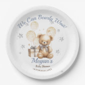 Niedlicher Bär, den wir frühzeitig abwarten können Pappteller (Vorderseite)