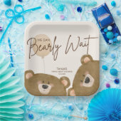 Niedlicher Bär, den wir frühzeitig abwarten können Pappteller (Party)