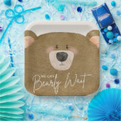 Niedlicher Bär, den wir frühzeitig abwarten können Pappteller (Party)