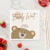 Niedlicher Bär, den wir frühzeitig abwarten können Serviette (Beispiel)