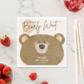 Niedlicher Bär, den wir frühzeitig abwarten können Serviette (Beispiel)