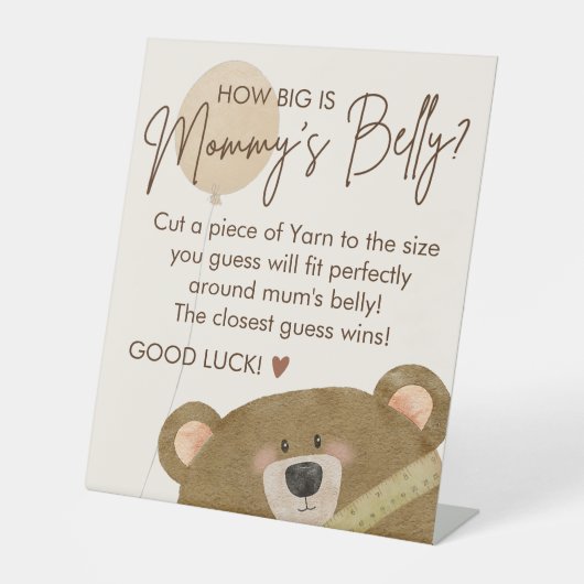 Niedlicher Bär, den wir frühzeitig abwarten können Sockelschild (Vorderseite)