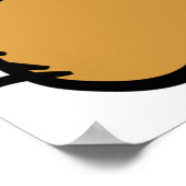 Niedlicher Bär, der eine festliche Ernteplattform Poster (Ecke)